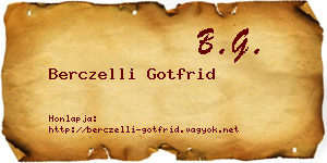 Berczelli Gotfrid névjegykártya